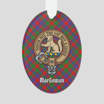 Clan MacGowan Crest over Tartan Ornament