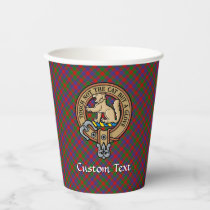 Clan MacGowan Crest over Tartan Paper Cups