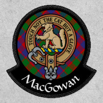 Clan MacGowan Crest over Tartan Patch