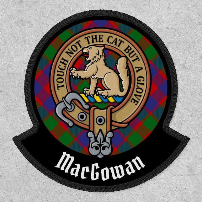 Clan MacGowan Crest over Tartan Patch (Front)