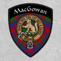 Clan MacGowan Crest over Tartan Patch