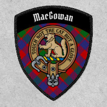 Clan MacGowan Crest over Tartan Patch