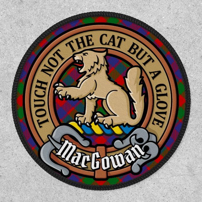 Clan MacGowan Crest over Tartan Patch (Front)