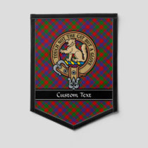 Clan MacGowan Crest over Tartan Pennant