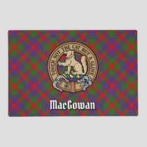Clan MacGowan Crest over Tartan Placemat