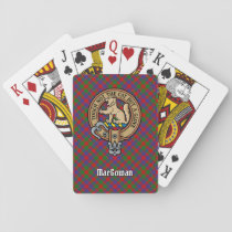 Clan MacGowan Crest over Tartan Poker Cards
