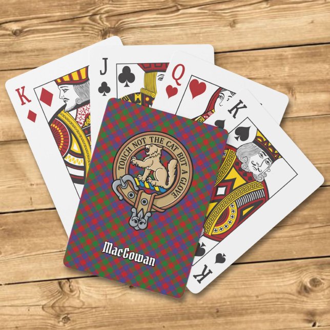Clan MacGowan Crest over Tartan Poker Cards (Creator Uploaded)
