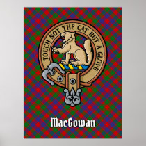 Clan MacGowan Crest over Tartan Poster