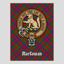 Clan MacGowan Crest over Tartan Poster