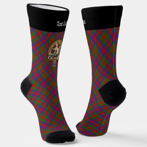 Clan MacGowan Crest over Tartan Socks