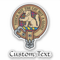 Clan MacGowan Crest over Tartan Sticker
