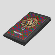 Clan MacGowan Crest over Tartan Trifold Wallet