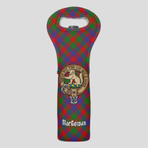 Clan MacGowan Crest over Tartan Wine Bag