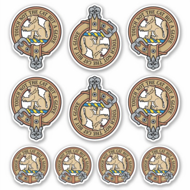 Clan MacGowan Crest Sticker Set (Front)