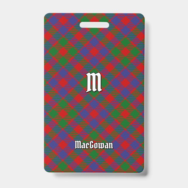 Clan MacGowan Tartan Badge (Front)