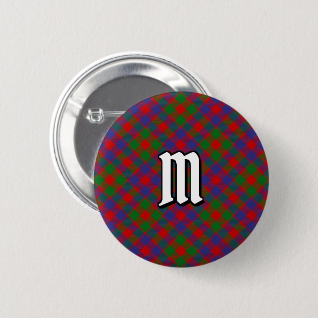 Clan MacGowan Tartan Button (Front & Back)