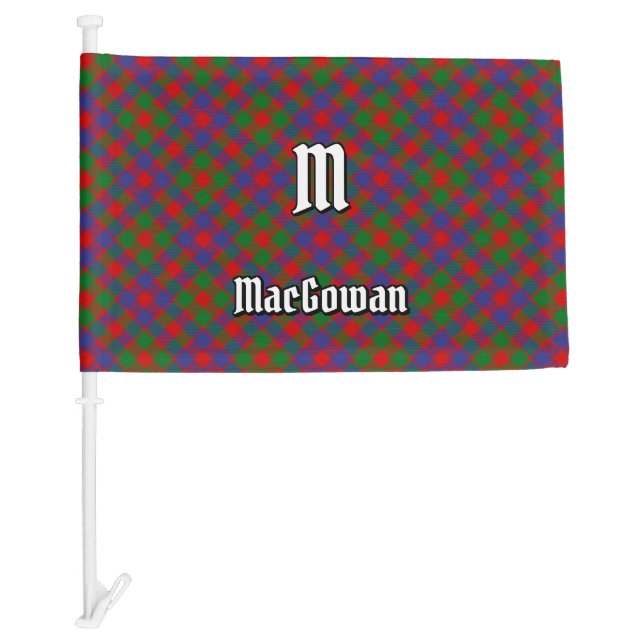 Clan MacGowan Tartan Car Flag (Front)