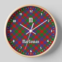 Clan MacGowan Tartan Clock