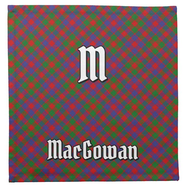 Clan MacGowan Tartan Cloth Napkin (Front)