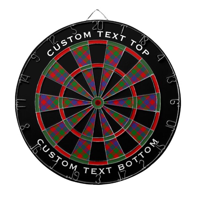Clan MacGowan Tartan Dart Board (Front)