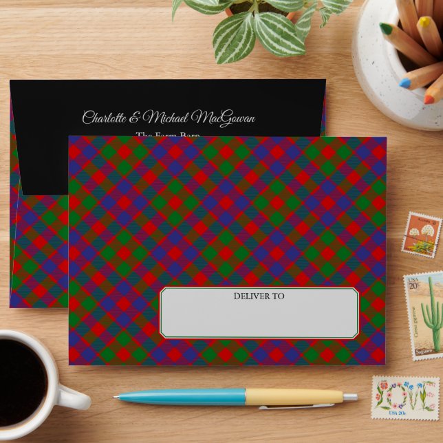 Clan MacGowan Tartan Envelope (Desk)