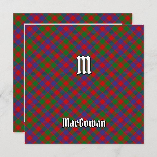Clan MacGowan Tartan Invitation (Front/Back)
