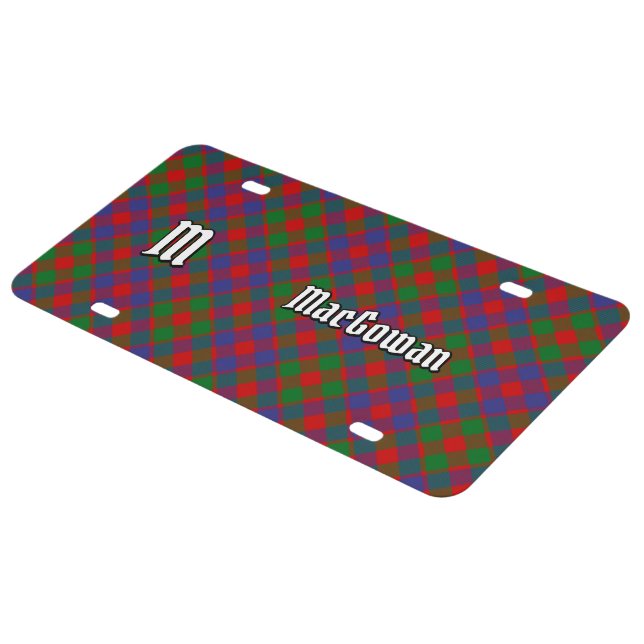 Clan MacGowan Tartan License Plate (Side)