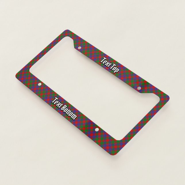 Clan MacGowan Tartan License Plate Frame (3/4)