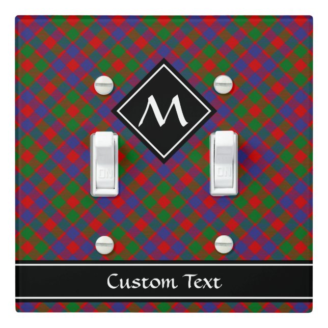 Clan MacGowan Tartan Light Switch Cover (In Situ)
