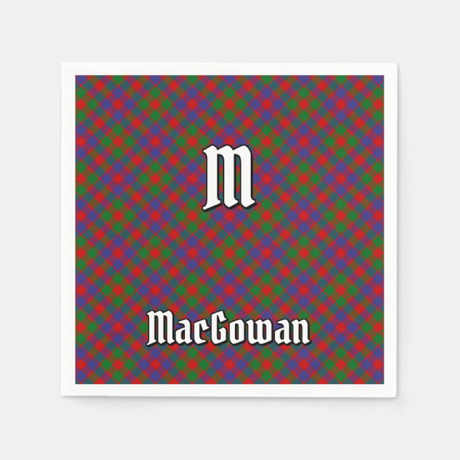 Clan MacGowan Tartan Napkins (Front)