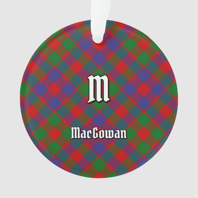 Clan MacGowan Tartan Ornament (Front)