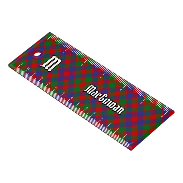 Clan MacGowan Tartan Ruler (Angled)