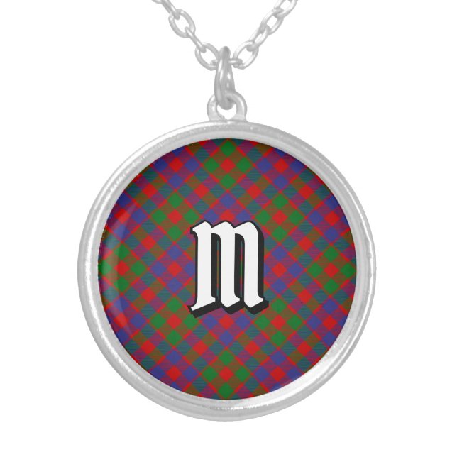 Clan MacGowan Tartan Silver Plated Necklace (Front)
