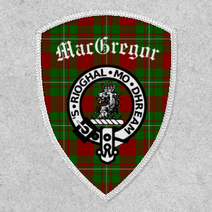 Clan MacGregor Crest and Tartan Iron On Patch