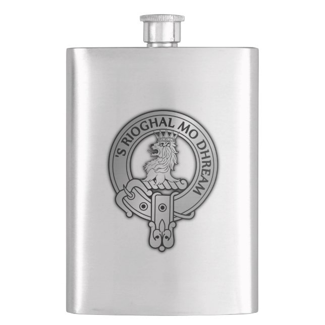 Clan MacGregor Crest Flask (Front)