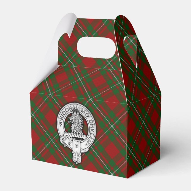 Clan MacGregor Crest & Tartan Favor Boxes (Front Side)