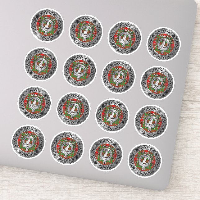 Clan MacGregor Crest & Tartan Knot Sticker (Detail)