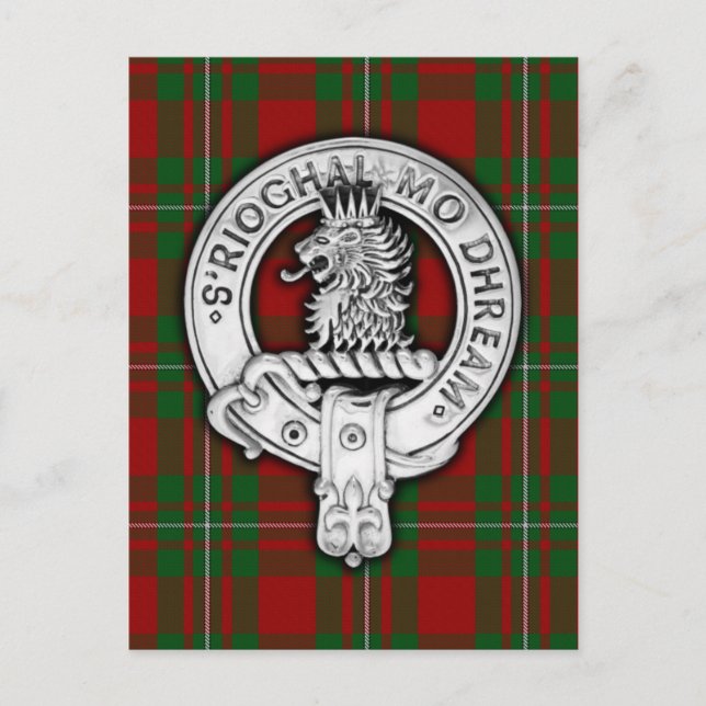 Clan MacGregor Crest & Tartan Postcard (Front)