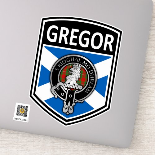 Clan MacGregor Crest  Tartan Saltire _ Gregor Sticker