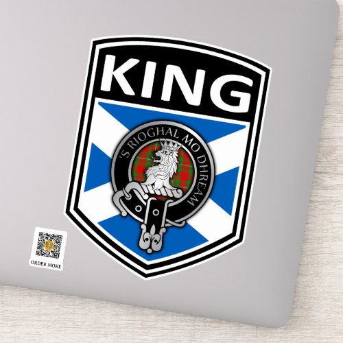 Clan MacGregor Crest  Tartan Saltire _ King Sticker