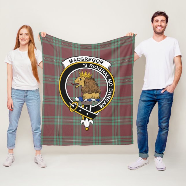 Clan MacGregor Hunting Ancient Tartan Plaid Fleece Blanket (In Situ)