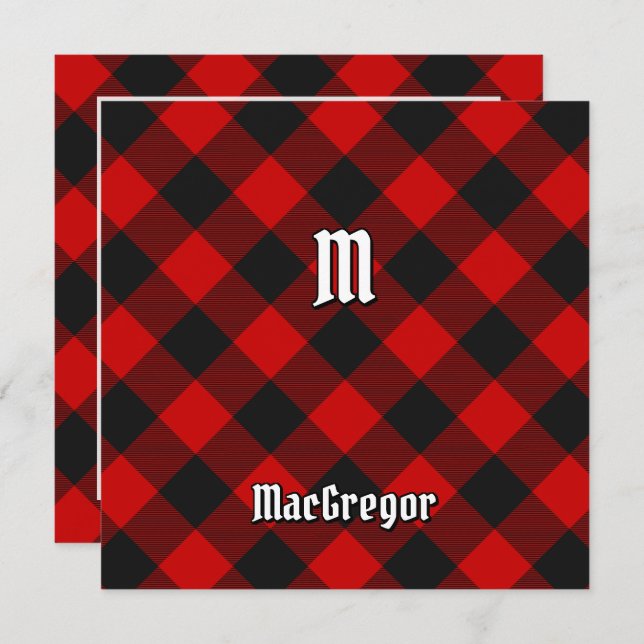 Clan MacGregor Rob Roy Tartan Invitation (Front/Back)