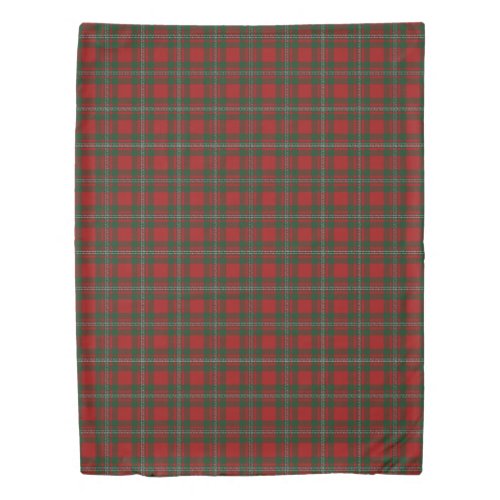 Clan MacGregor Scottish Accents Red Green Tartan Duvet Cover