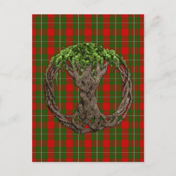 Clan Macgregor Tartan And Celtic Tree Of Life Postcard by thecelticflame at Zazzle