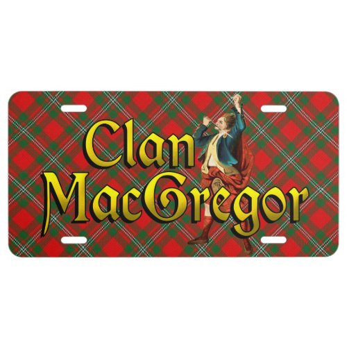 Clan MacGregor Tartan Dream License Plate