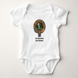 Clan MacInnes Crest over Tartan Baby Bodysuit