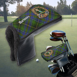 Clan MacInnes Crest over Tartan Golf Head Cover