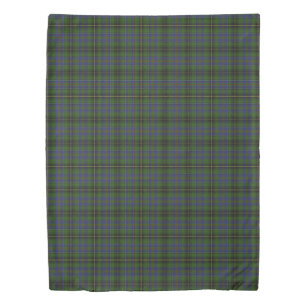 Clan MacInnes Scottish Accents Blue Green Tartan Duvet Cover