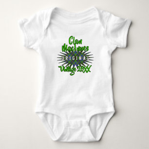 Clan MacInnes Tartan Burst Vintage Birthyear Baby Bodysuit