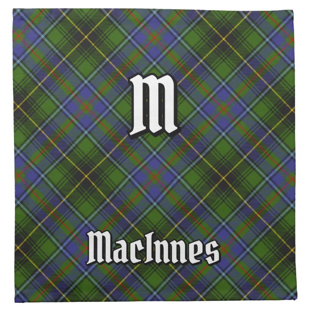 Clan MacInnes Tartan Cloth Napkin (Front)